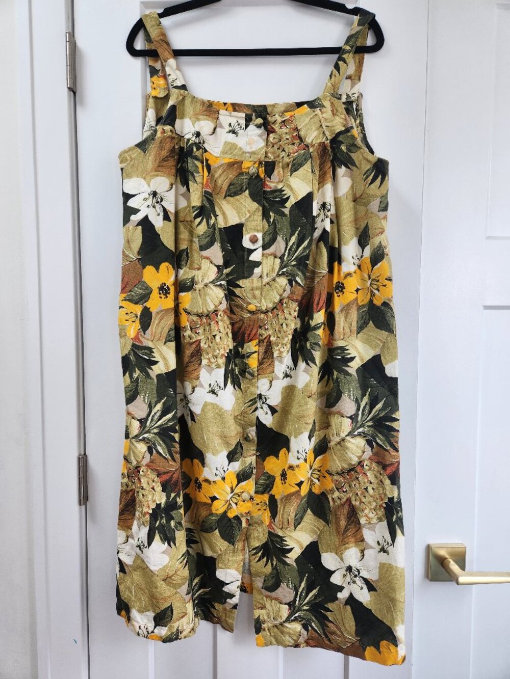 Vintage HIROKO Lagenlook Button-Front Dress